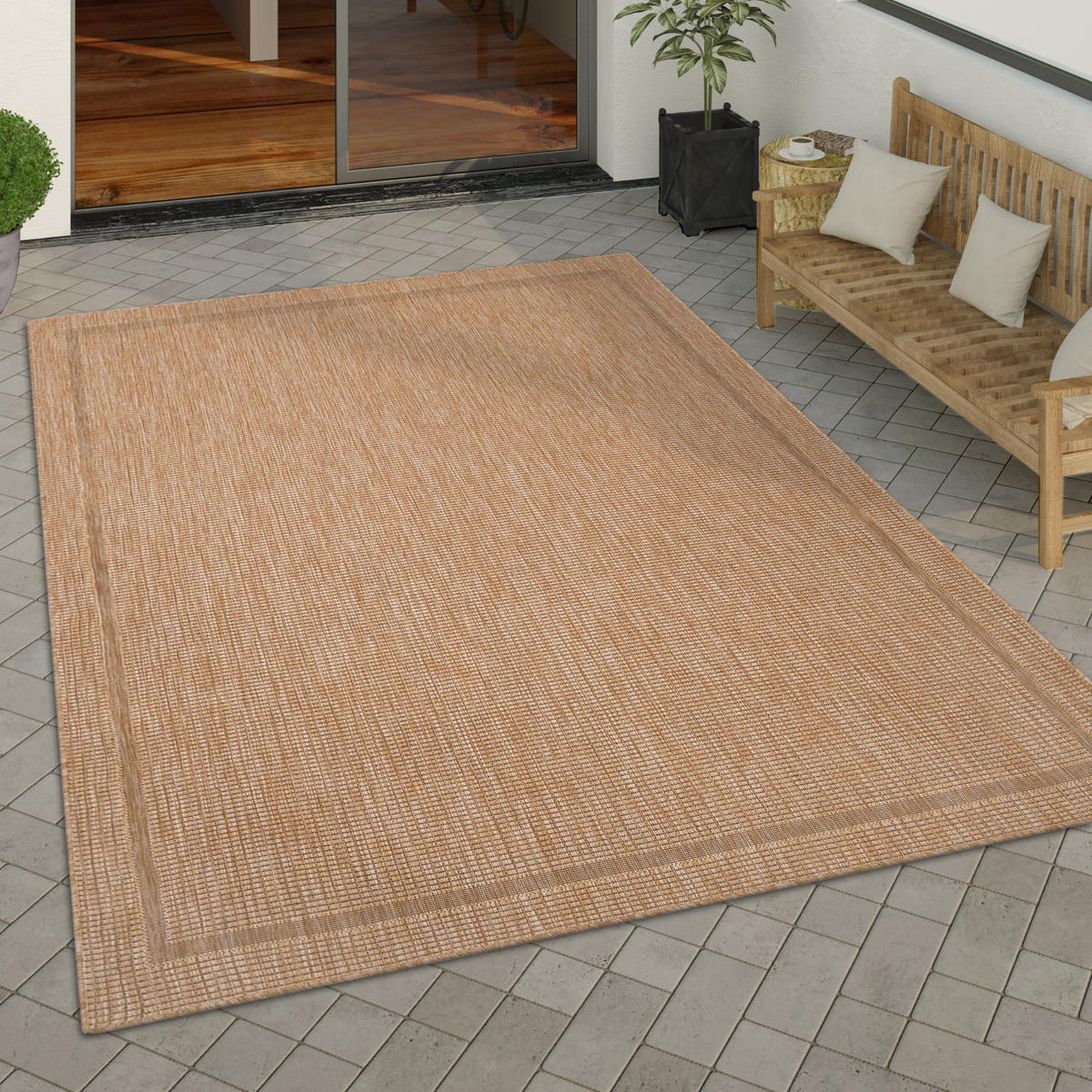 OUTDOORTEPPICH 120/160 cm Roma 272 - Beige, Textil (120/160cm) - Paco Home