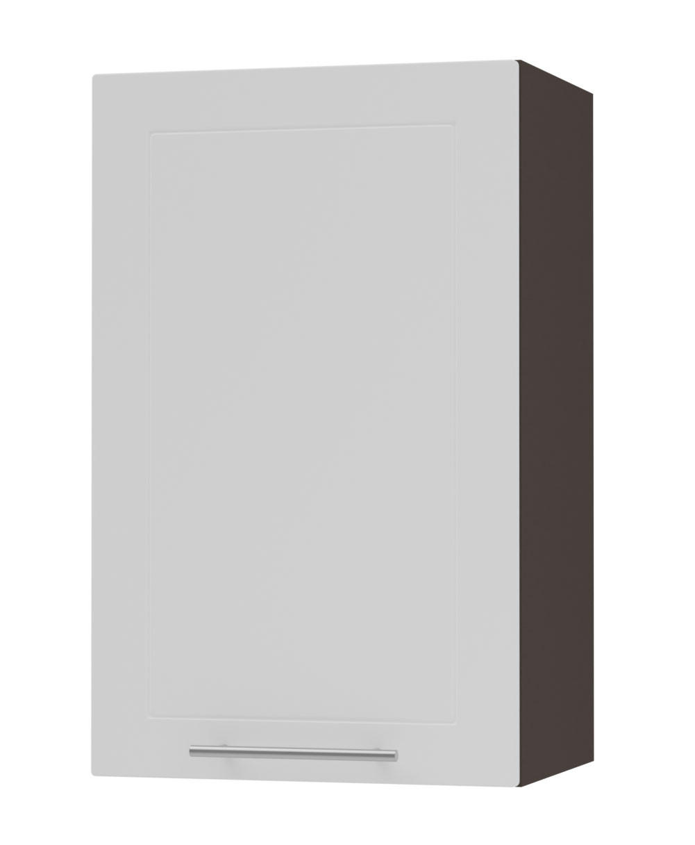 Feldmann-Wohnen Küchenhängeschrank Weiß, Dunkelgrau 45x72x32.5 cm