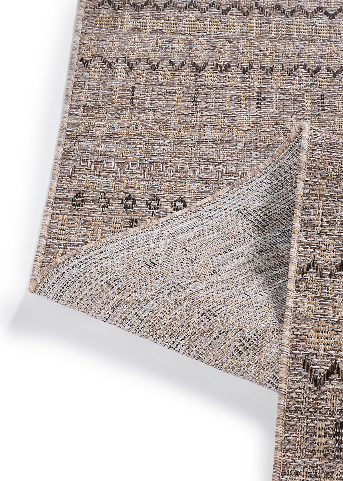 TEPPICH YUCANA Braun Outdoor Flachgewebe 200/300 cm - Braun, Textil (200/300cm) - Tapiso