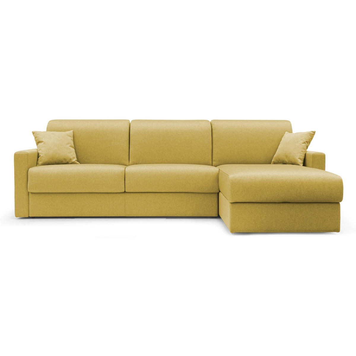 ECKSOFA RECHTS Chris - Gelb, Textil (288/96cm) - Divani.store
