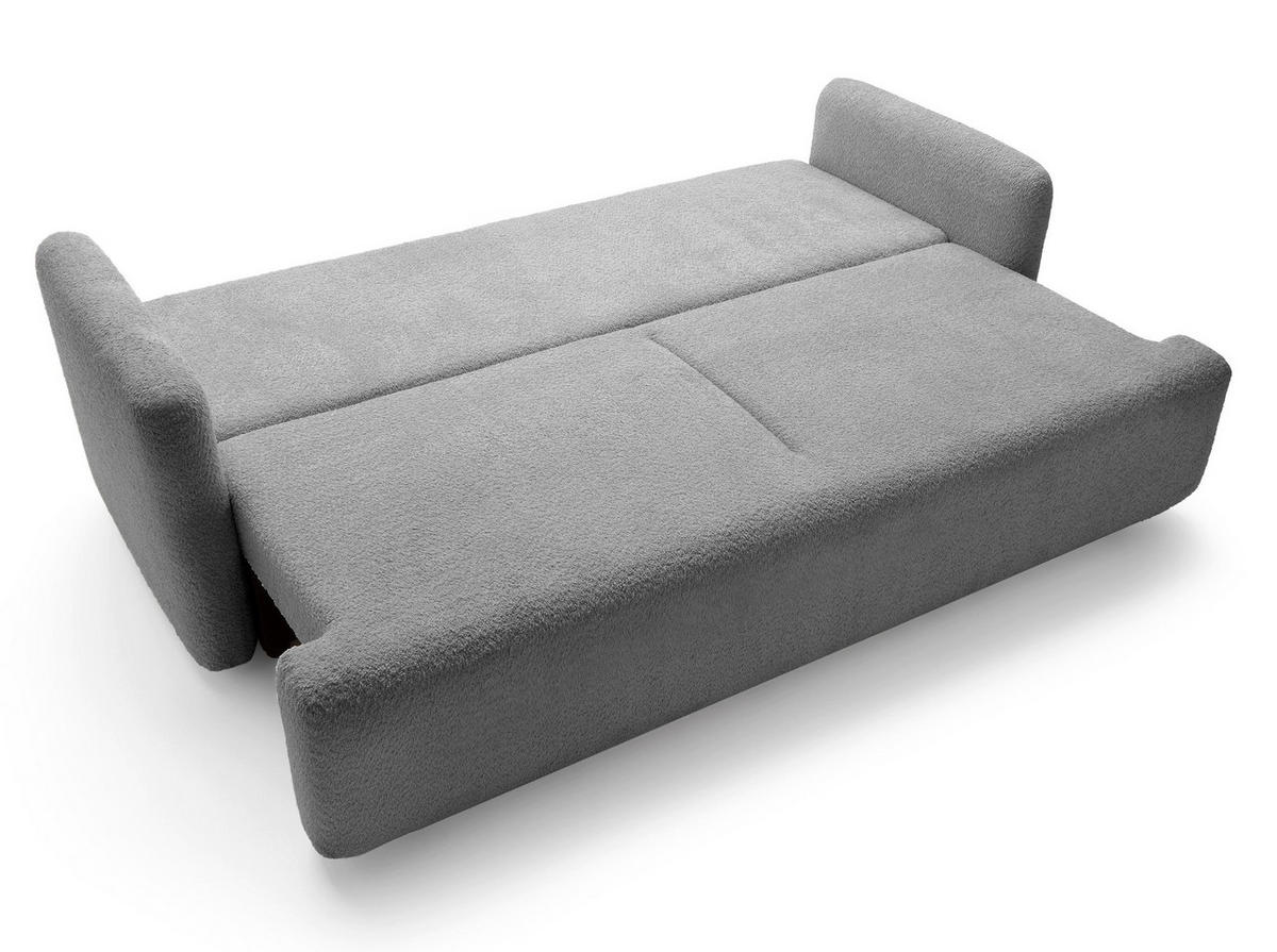 SCHLAFSOFA Lambina Grau Boucle - Schwarz/Grau, Kunststoff/Textil (227/92/104cm) - Selsey