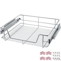 TELESKOPSCHUBLADE ,einfache Montage,grau - Grau, Metall (57/14/44cm) - tectake