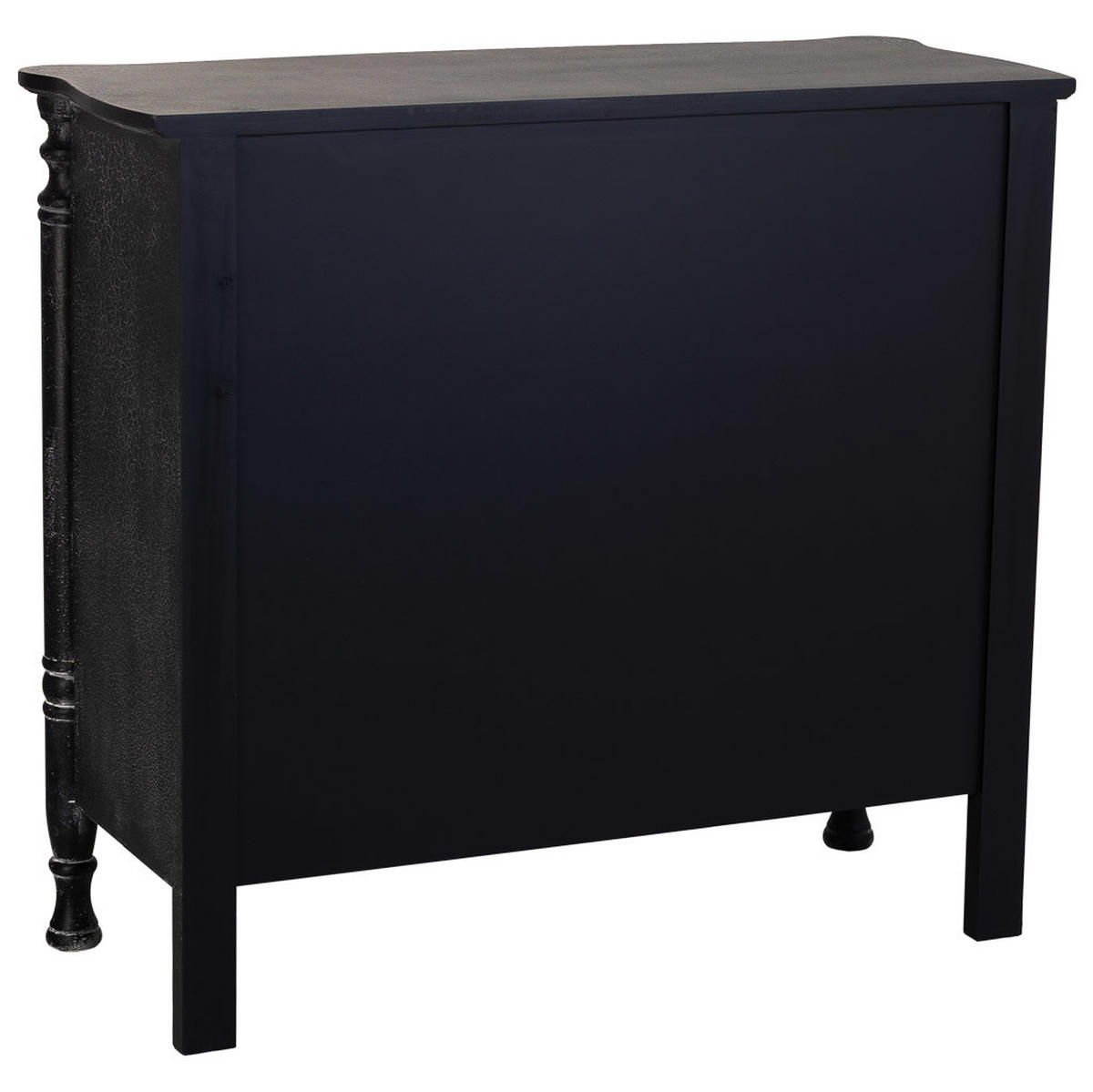 KOMMODE LACKIERTE mit 4 Schubladen 100x40x90 cm - Schwarz, Holz (100/90/40cm) - Wanderlust