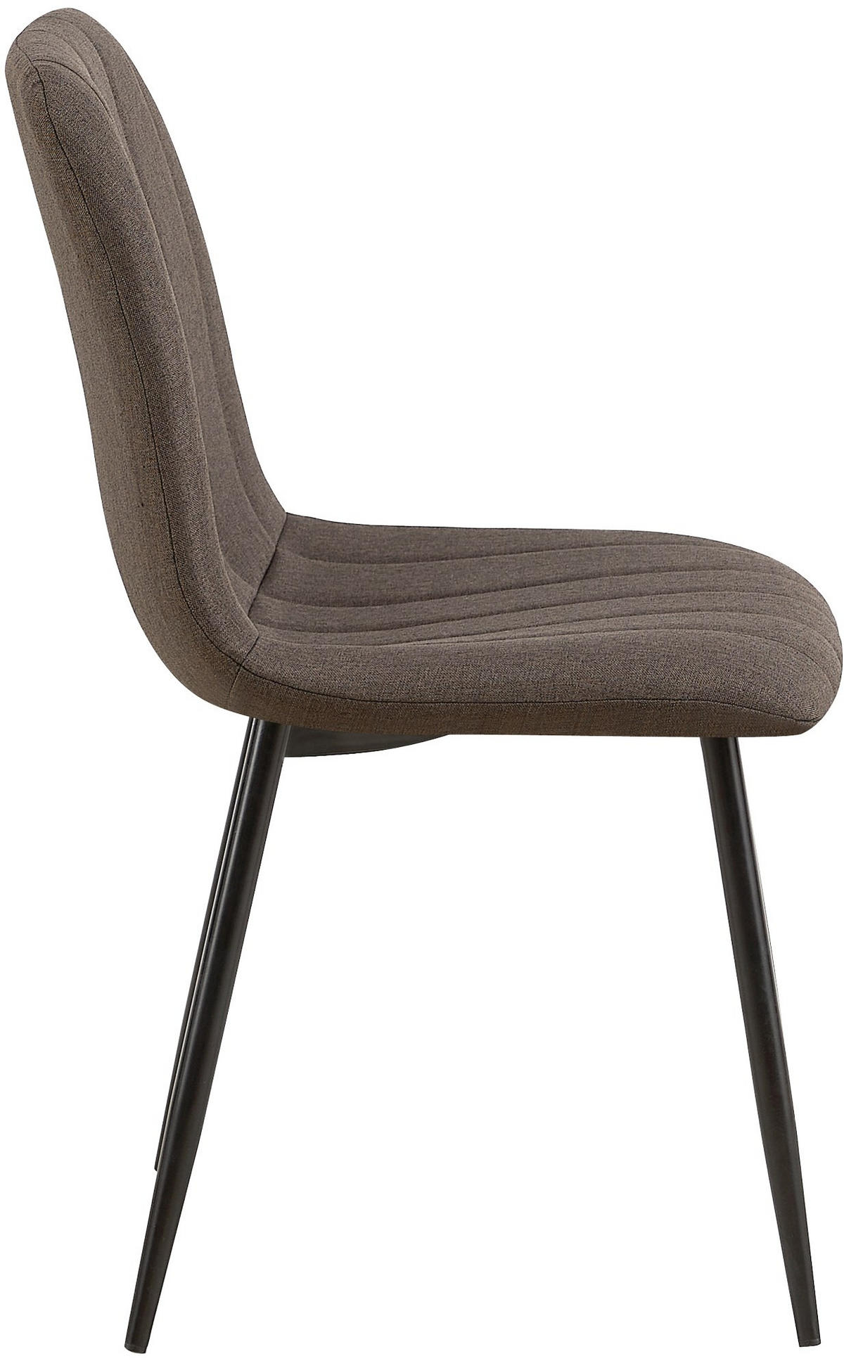STUHL Stoff Braun - Schwarz/Braun, Textil/Metall (45/88/53cm) - CLP
