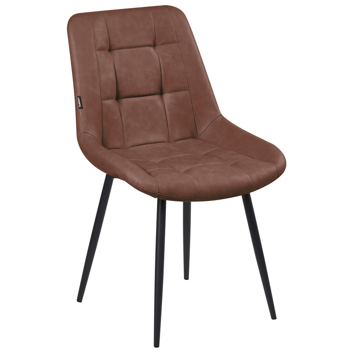 ESSZIMMERSTUHL 2er-Set Kunstleder Braun Melrose - Braun, Kunststoff (51/85/58cm) - Beliani