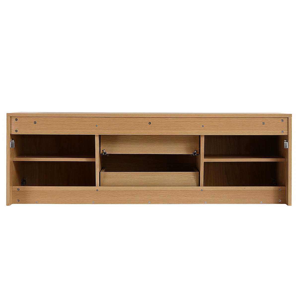DOPPELWASCHTISCH - Echtholzfurnier - Eiche - Ohne Becken & Armatur - Braun, Holzwerkstoff (160/52/50cm) - home24