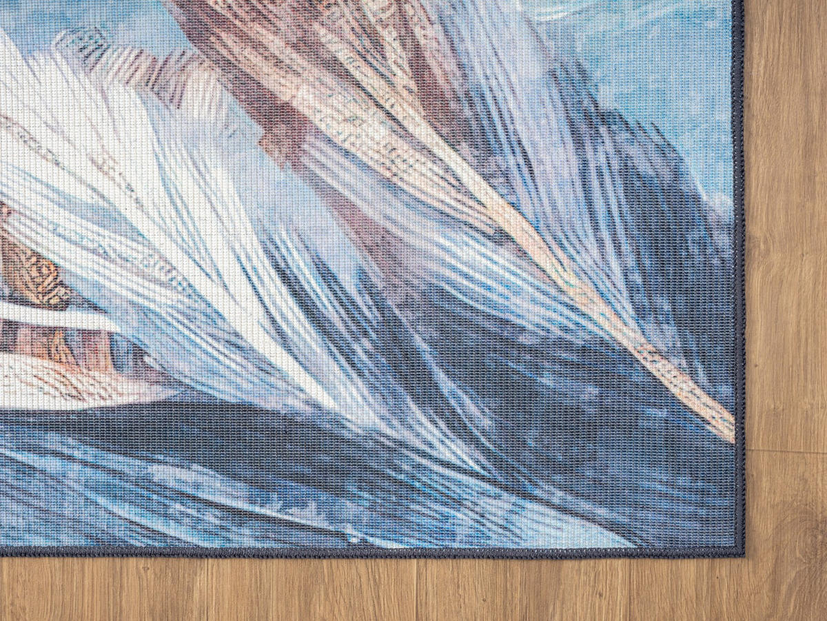 TEPPICH Nixie Dunkelblau,Sandfarben,Pastellblau 160/230 cm - Dunkelblau, Textil (160/230cm) - My-Rug