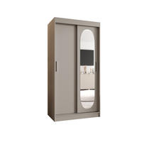 SCHWEBETÜRENSCHRANK 200/100/62 2-türig - Kaschmir/Silberfarben, Holz (100/200/62cm) - MÖBEL KRYSPOL