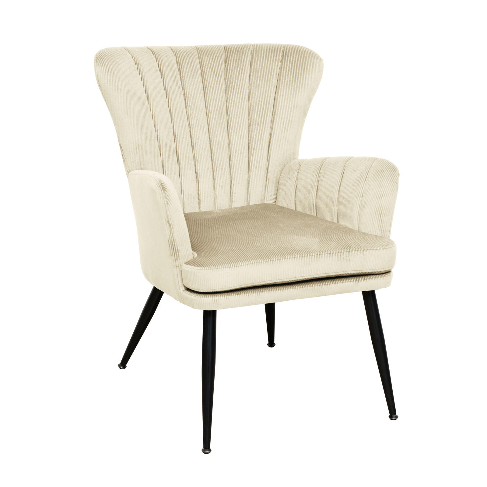 SESSEL SANSA Cord Weiß - Weiß, Textil (64/85/66cm) - SVITA