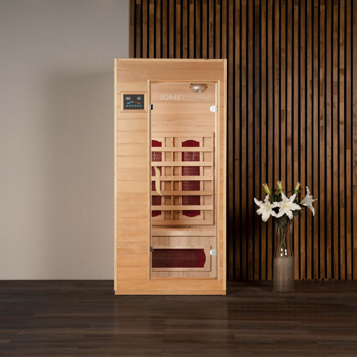INFRAROTKABINE REDSUN S - Braun, Holz (90/190/90cm) - Home Deluxe
