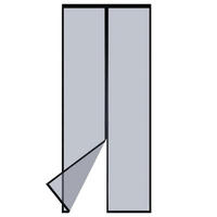 FLIEGENGITTER Tür für Balkon und Terrasse, Magnet-Insektenschutz in schwarz - Schwarz, Textil (120/240/1cm)