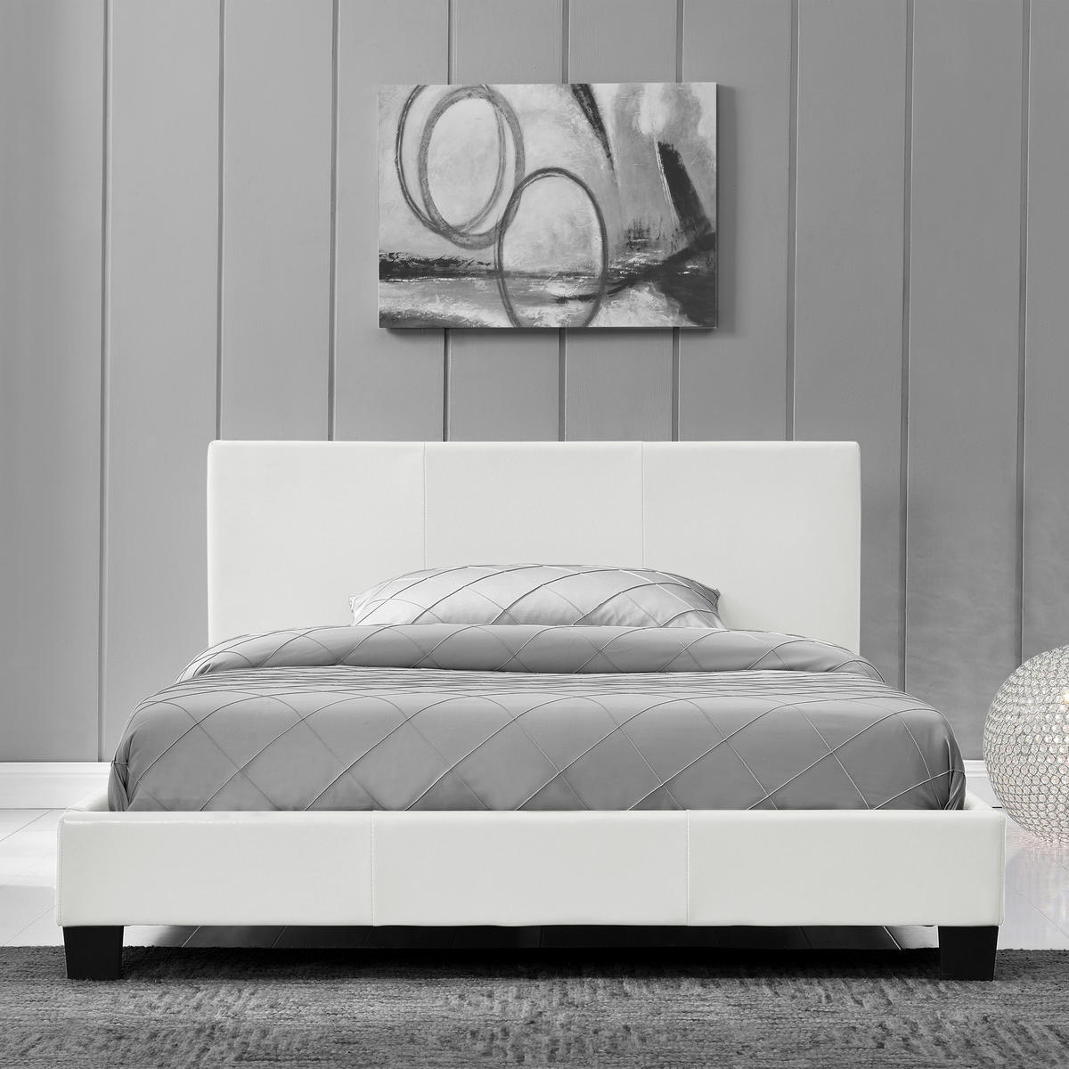 POLSTERBETT Albacete - Weiß, Textil (140/200cm) - Corium