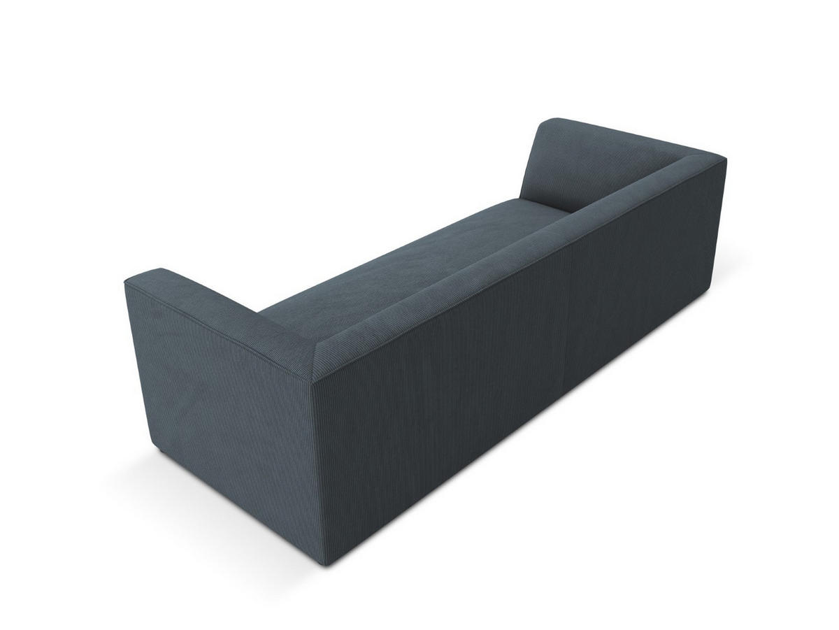 SOFA Ruby aus Cord blau 3 Sitzplätze - Blau, Textil (93/69/232cm) - Micadoni