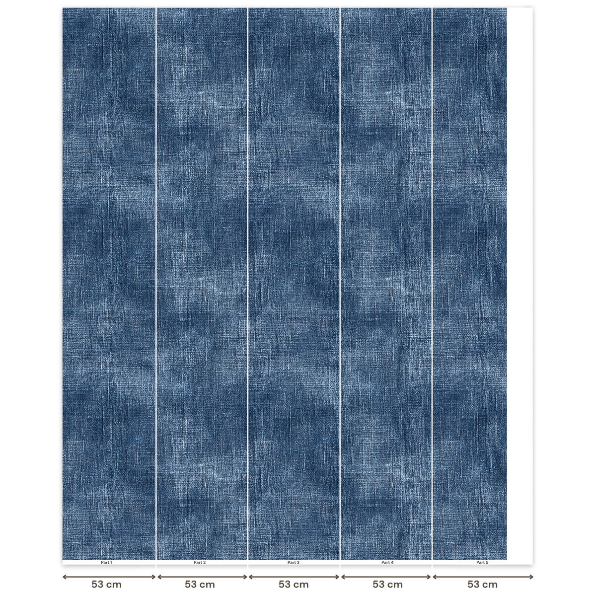 TAPETE - Leinen - Textur - Muster - Denim - Rustikal - 240x300 cm - Blau, Papier (240/300cm) - OnlyWow