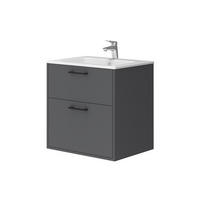 WASCHBECKENUNTERSCHRANK Lanco Anthrazit 61 x 61.5 cm mit Waschbecken - Anthrazit, Holzwerkstoff (61/61.5/46.5cm) - Vicco