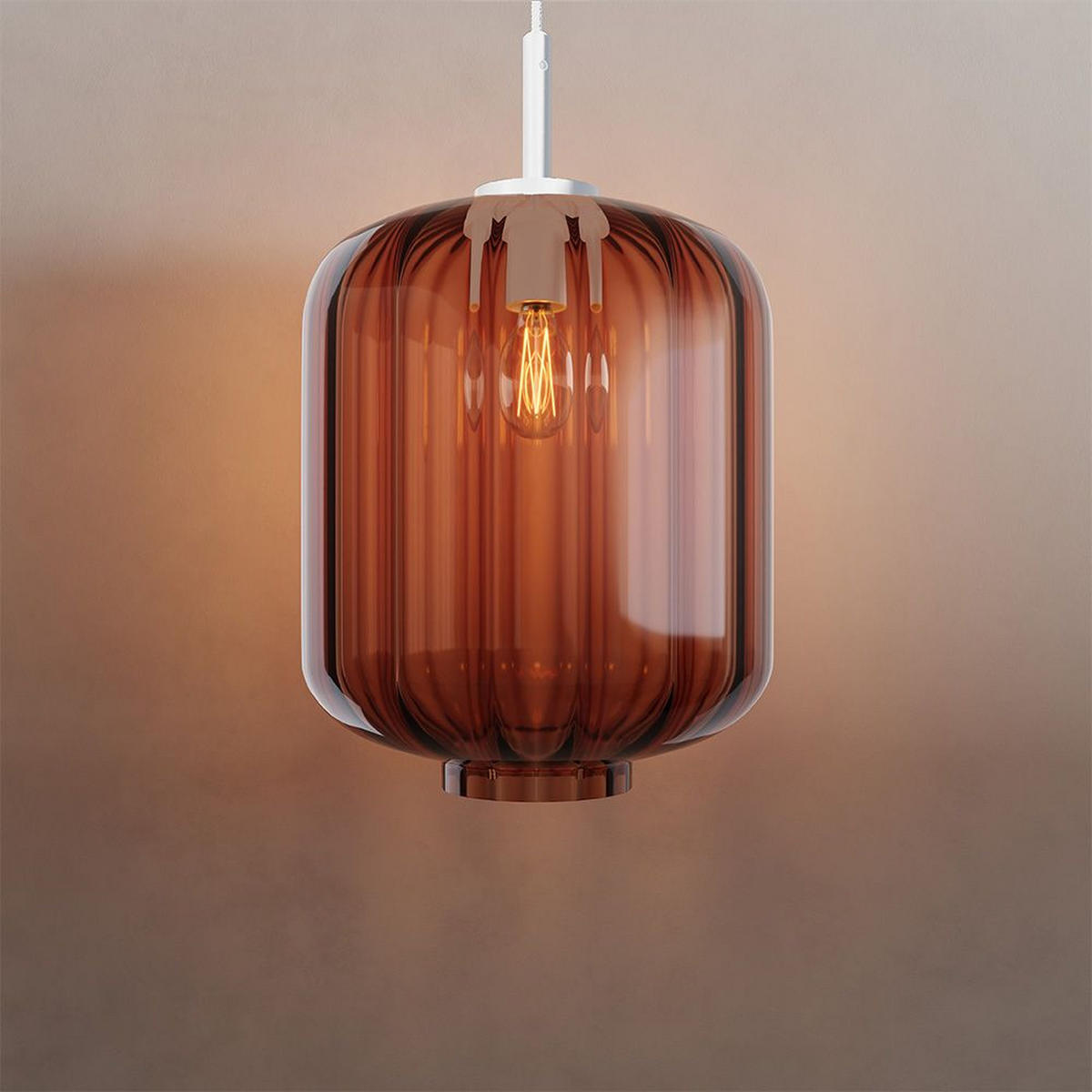 GALERIELEUCHTE Velo Braun Ø 25cm - Braun, Glas (25/25/27cm) - s.luce