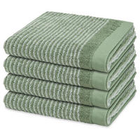 HANDTUCH Stripes 4er-Set - Grün, Textil (50/100cm) - Ross