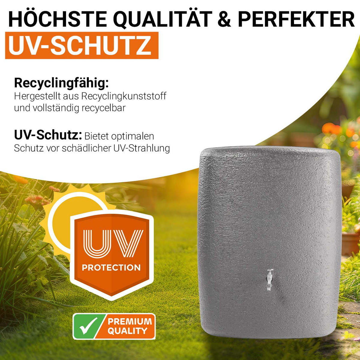 WANDTANK 275 L, graphite grey - Grau, Kunststoff (40/105/80cm) - GARANTIA