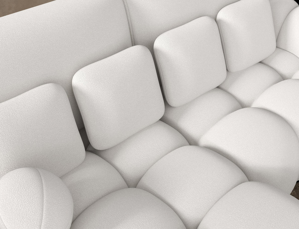 ECKSOFA COVELION L-Form – Schlaffunktion, Bettkasten, Wellenfederung, HR-Kaltschaum, inkl. Kissen, moderner Wohnkomfort - Weiß, Kunststoff (260/167cm) - Wohnideebilder