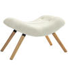 SITZHOCKER, bis 120 kg belastbar, 60,5 x 45 x 38 cm, Cremeweiß - Weiß, Kunststoff (60.5/38/45cm) - HOMCOM