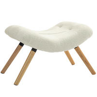 SITZHOCKER, bis 120 kg belastbar, 60,5 x 45 x 38 cm, Cremeweiß - Weiß, Kunststoff (60.5/38/45cm) - HOMCOM
