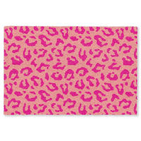 ROHOŽKA Potisk pantera - Růžová - Zvířecí potisk - Minimalistická 120x80 cm - růžová, textil/umělá hmota (120/0.4cm) - MuchoWow