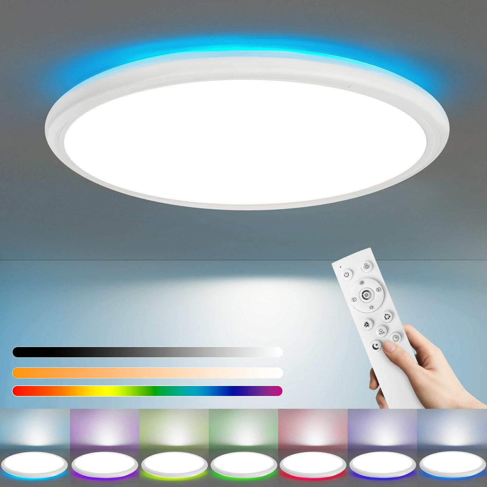 LED-DECKENLEUCHTE Machamer 30/30/2.7cm - Weiß, Kunststoff (30/30/2.7cm) - Nettlife