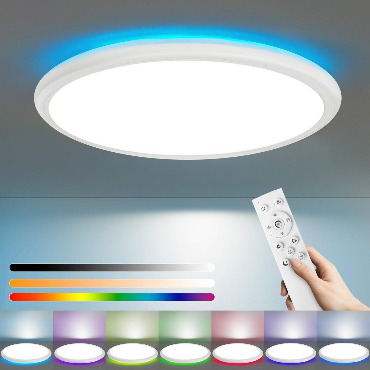 LED-DECKENLEUCHTE Machamer 30/30/2.7cm - Weiß, Kunststoff (30/30/2.7cm) - Nettlife