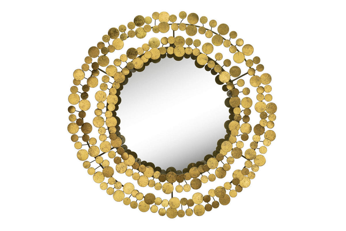 WANDSPIEGEL Gold 68/68 cm - Goldfarben, Metall (68/68/6cm) - KUNSTLOFT