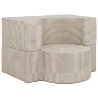 1-SITZER BODENSOFA SANOA - Creme Cord - Creme, Textil (100/68/96cm) - MKS