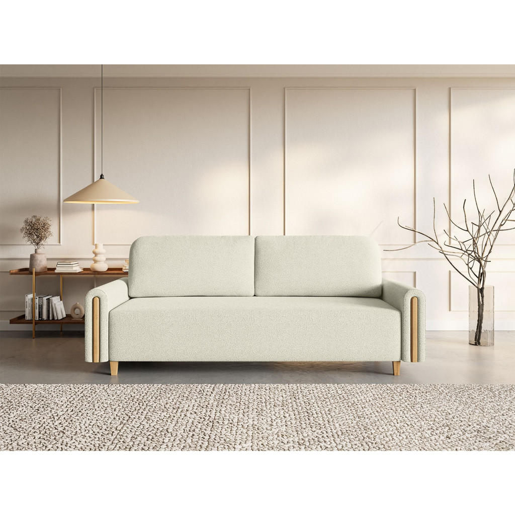 Thumbnail - Selsey 3-Sitzer, Creme, Textil, Rechteckig, 236x93x97 cm, Wohnzimmer, Sofas & Couches, Schlafsofas