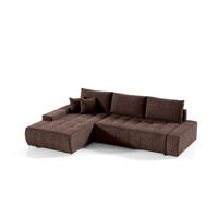 ECKSOFA Vogar In Aston - Braun, Holzwerkstoff/Textil (265/185cm) - Fun Möbel