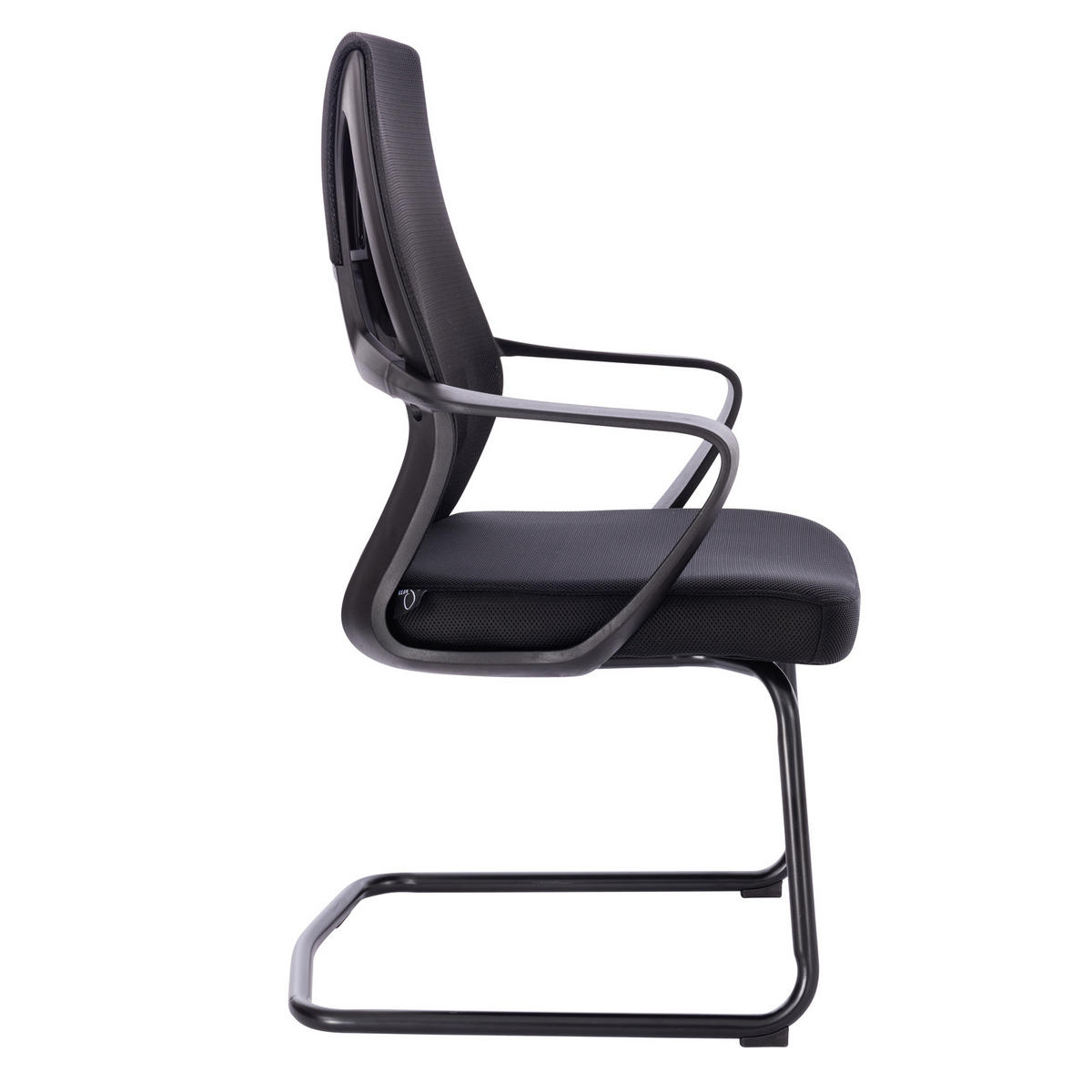 BESUCHERSTUHL DELTA 2er Set Stoffbezug Schwarz - Schwarz, Textil (60/100/53cm) - SVITA