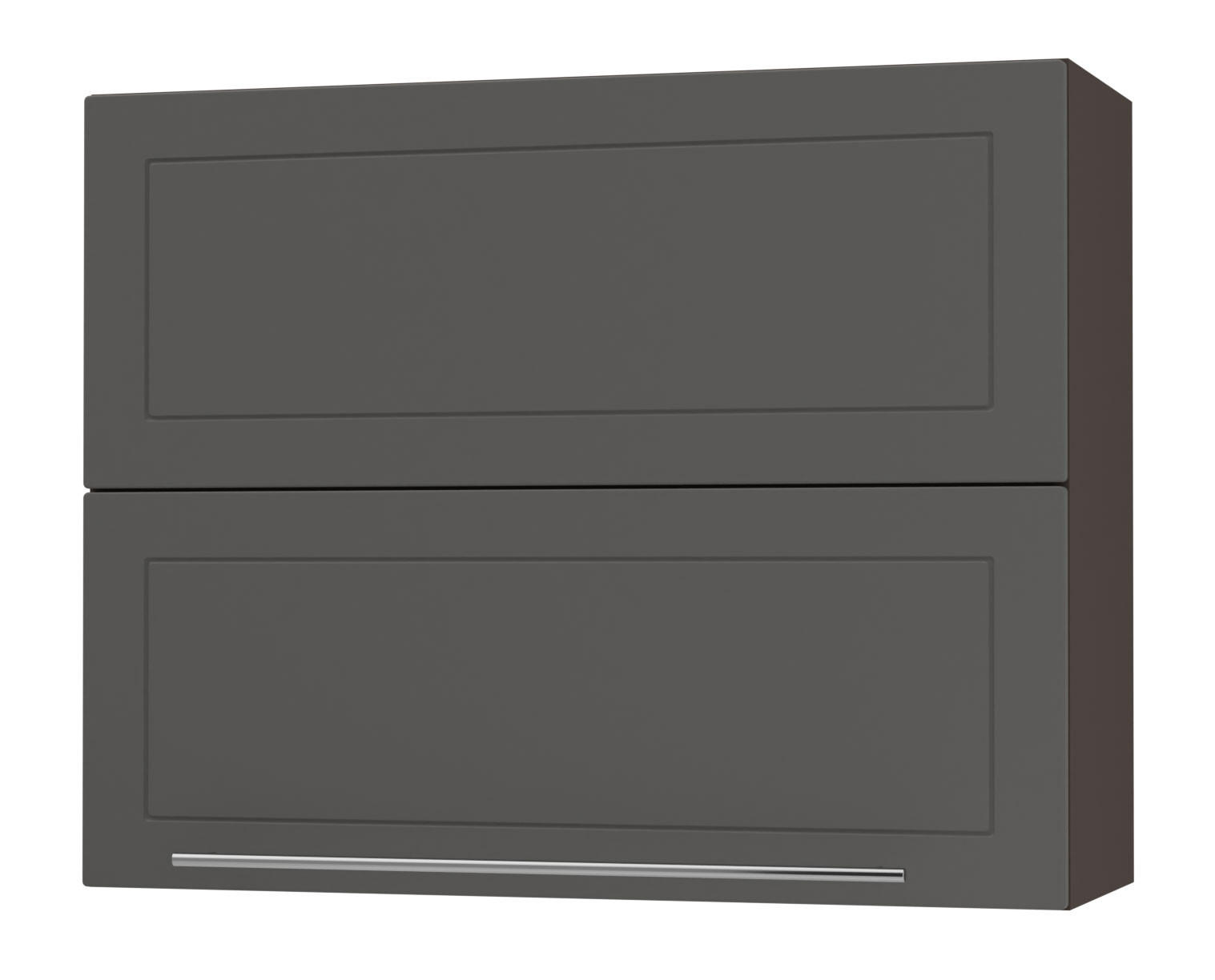 KÜCHENHÄNGESCHRANK Kvantum W8B/90 Graphit Matt / Lava Matt 90 / 32,5 / 72cm - Dunkelgrau/Graphitfarben, Holz/Holzwerkstoff (90/72/36cm) - Feldmann-Wohnen