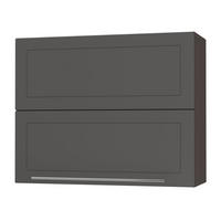 KÜCHENHÄNGESCHRANK Kvantum W8B/90 Graphit Matt / Lava Matt 90 / 32,5 / 72cm - Dunkelgrau/Graphitfarben, Holz/Holzwerkstoff (90/72/36cm) - Feldmann-Wohnen