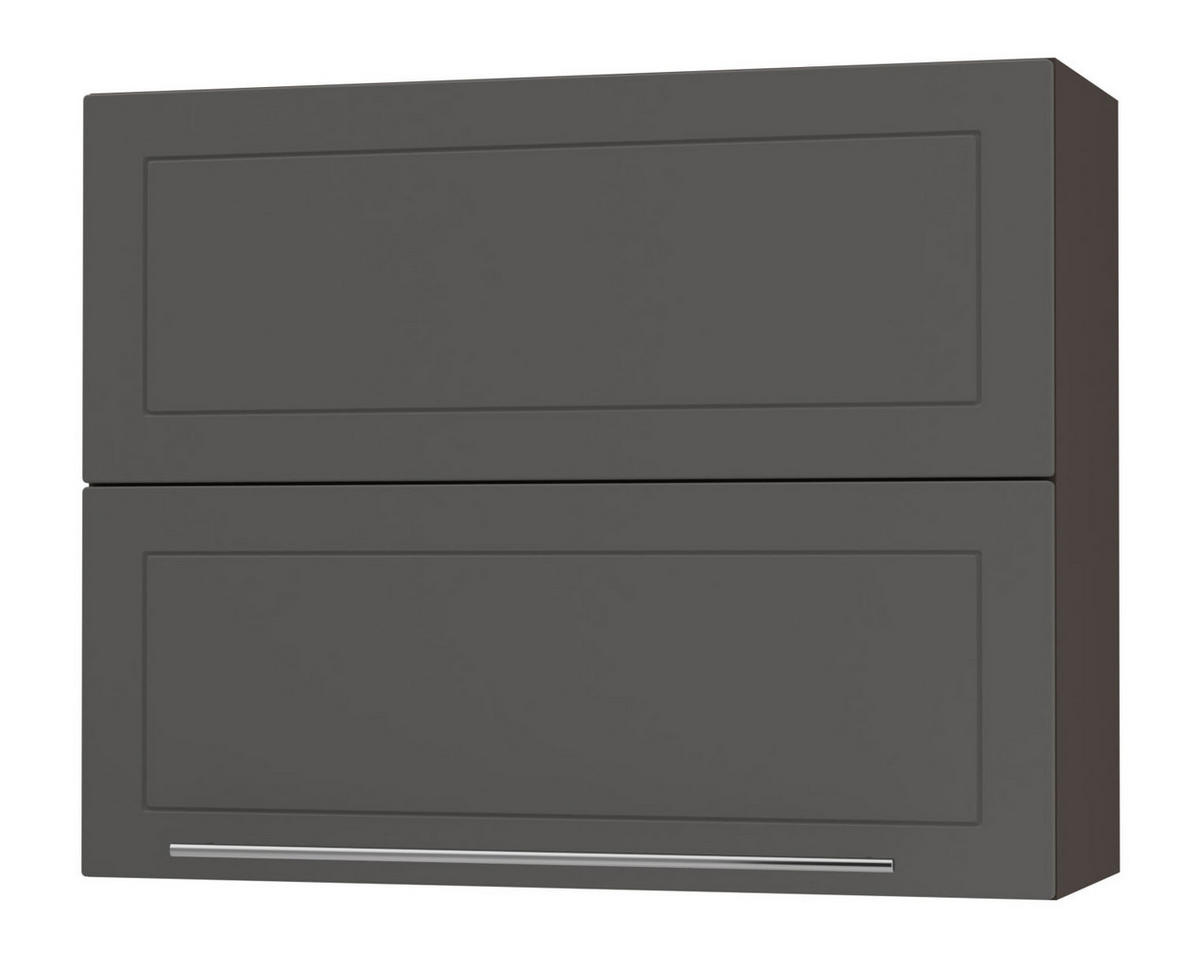KÜCHENHÄNGESCHRANK Kvantum W8B/90 Graphit Matt / Lava Matt 90 / 32,5 / 72cm - Dunkelgrau/Graphitfarben, Holz/Holzwerkstoff (90/72/36cm) - Feldmann-Wohnen