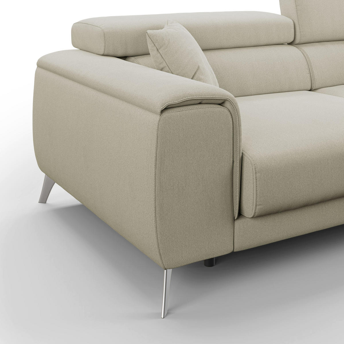 LINEARSOFA Fusion - Creme, Textil (185/73/102cm) - Divani.store