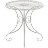 GARTENTISCH rund Ø70 cm Metall antik weiß - Weiß, Metall (70/70/73cm) - CLP