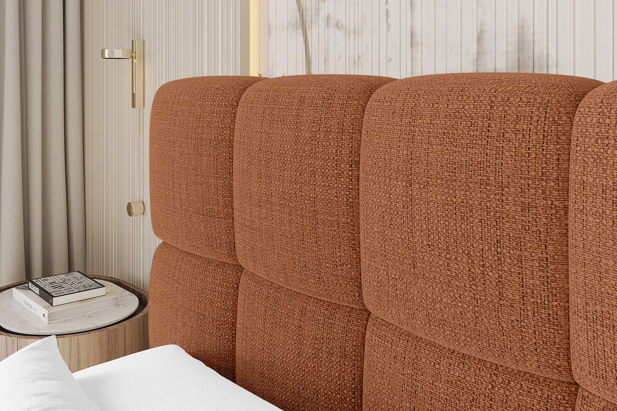 BOXBETT - AURI-H3 - 200x200 Apricot Aragon - Orange, Holzwerkstoff (200/200cm) - ALTDECOR