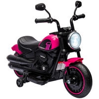 ELEKTRO KINDERMOTORRAD, Blau+Schwarz/Rosa+Schwarz, Kunststoff+ Eisen - Rosa, Metall (76/42/57cm) - HOMCOM