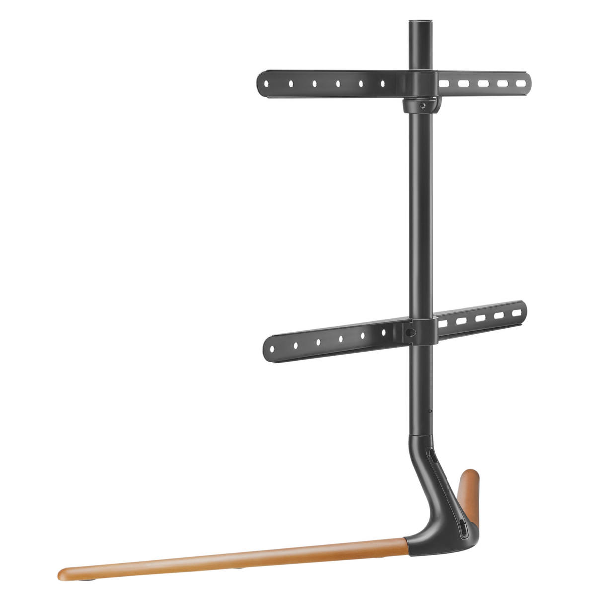 TV-STANDFUSS Ystad - Buchefarben/Schwarz, Holz/Kunststoff (97/76.5/35cm) - pro.tec