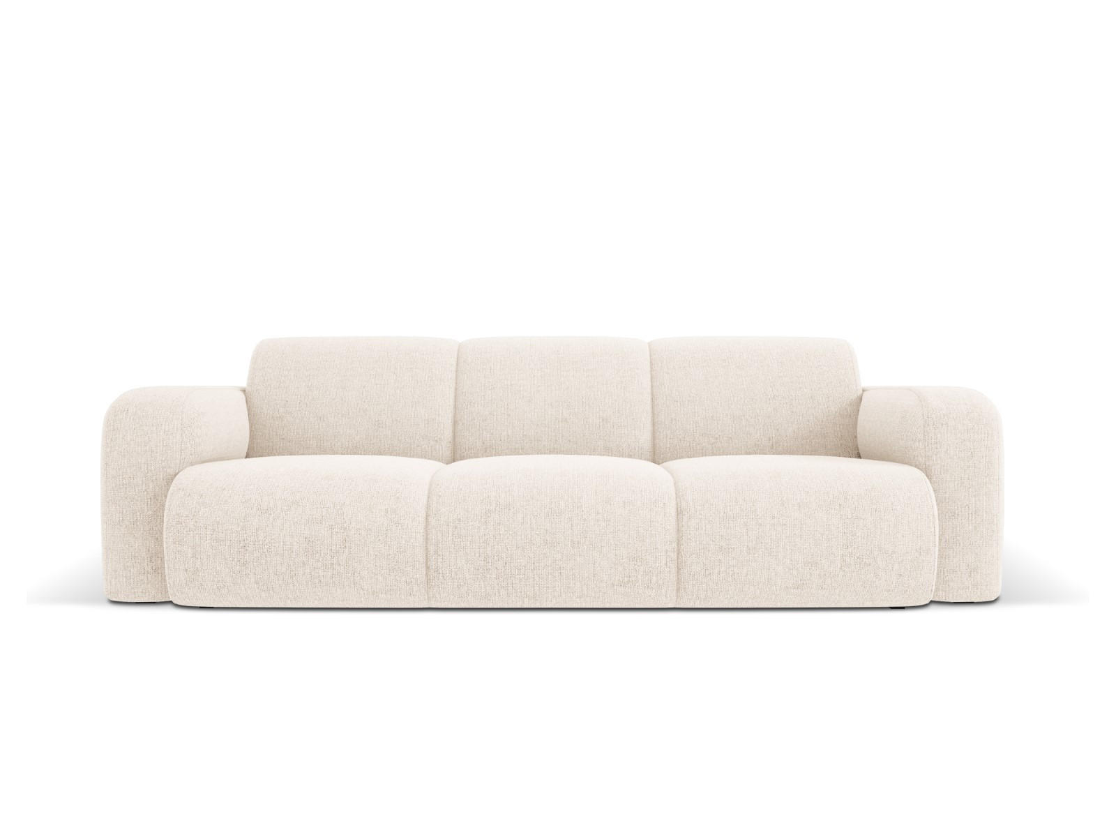 SOFA Molino aus Chenille-Stoff leichtes beige 3 Sitzplätze - Creme, Textil (95/72/235cm) - Micadoni