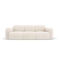 SOFA Molino aus Chenille-Stoff leichtes beige 3 Sitzplätze - Creme, Textil (95/72/235cm) - Micadoni