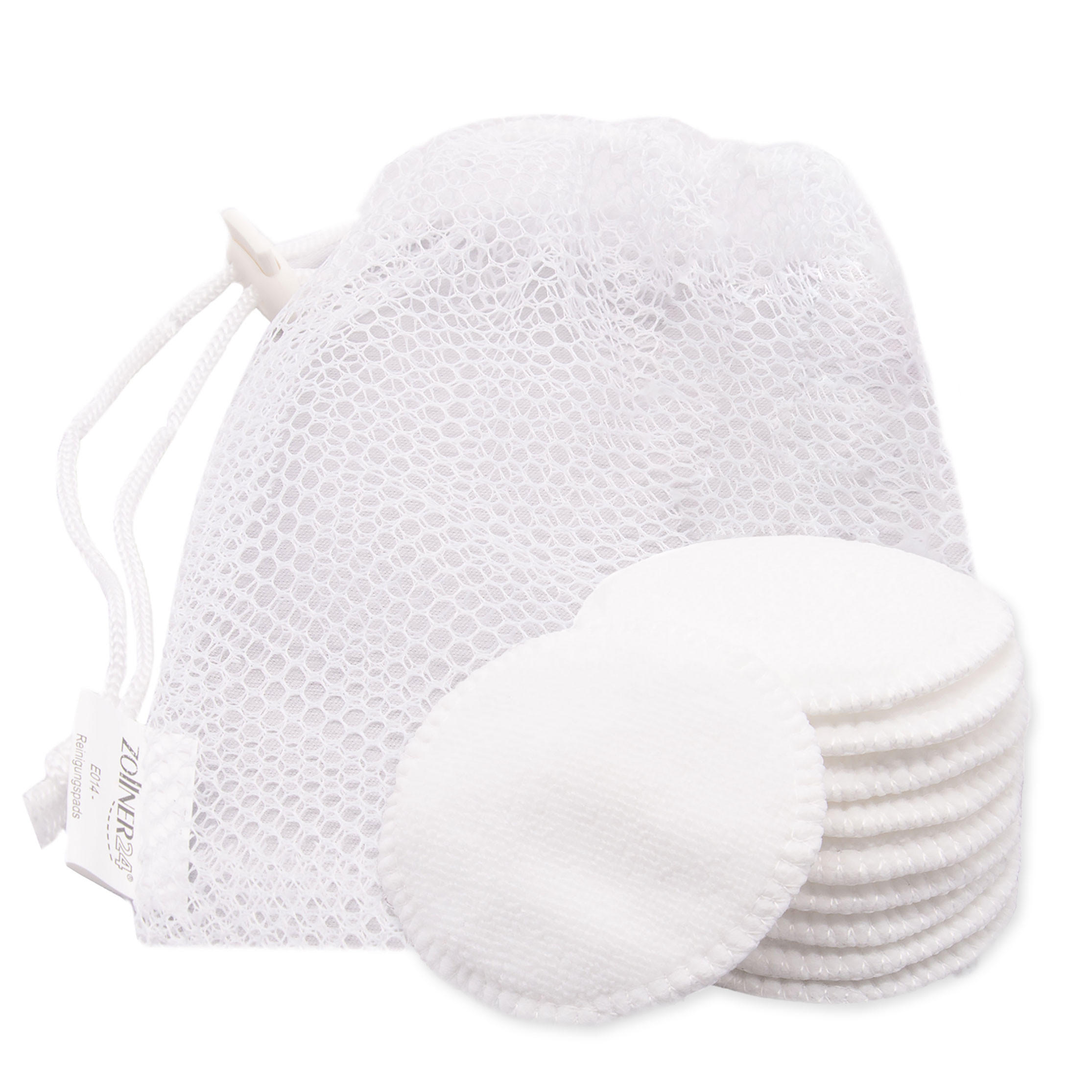 ABSCHMINKTÜCHER, 10er-Set, 8, 100% Polyester, Weiß - Weiß, Textil (8/8cm) - Zollner24