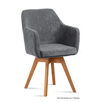 ARMLEHNSTUHL drehbar (2er-Set) Dorry 57x87x60 Eiche geölt/Grau - Eichefarben/Grau, Kunststoff (60/87/57cm) - 58aufmkessel