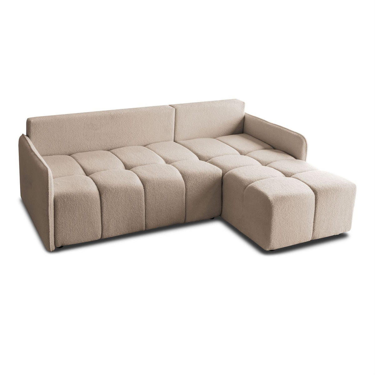 ECKSOFA GAMMA mit Schlaffunktion Quelle 05 - Beige, Textil (217/145cm) - Lookway