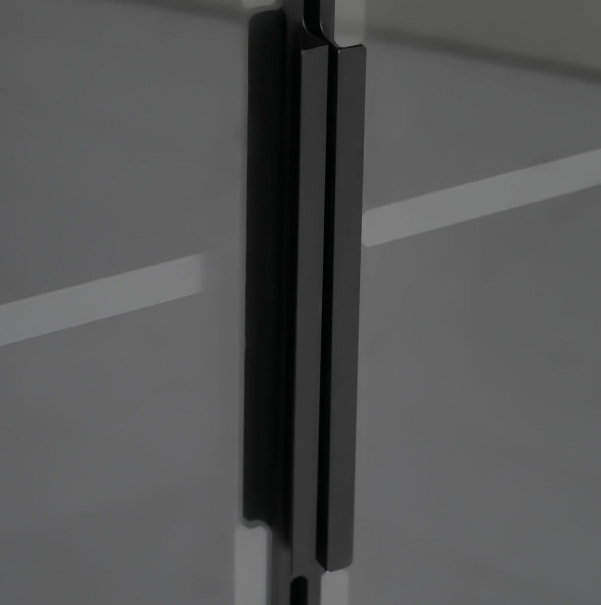 HIGHBOARD 110/35/160 cm mit LED-Beleuchtung und Glaseinsatz in Schwarz - Schwarz, Holzwerkstoff (110/160/35cm) - BEAOK