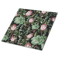 FLIESENAUFKLEBER 9 Stück 30x30 cm selbstklebend Sukkulenten - Grün, Textil (30/1.6/30cm) - TULUP