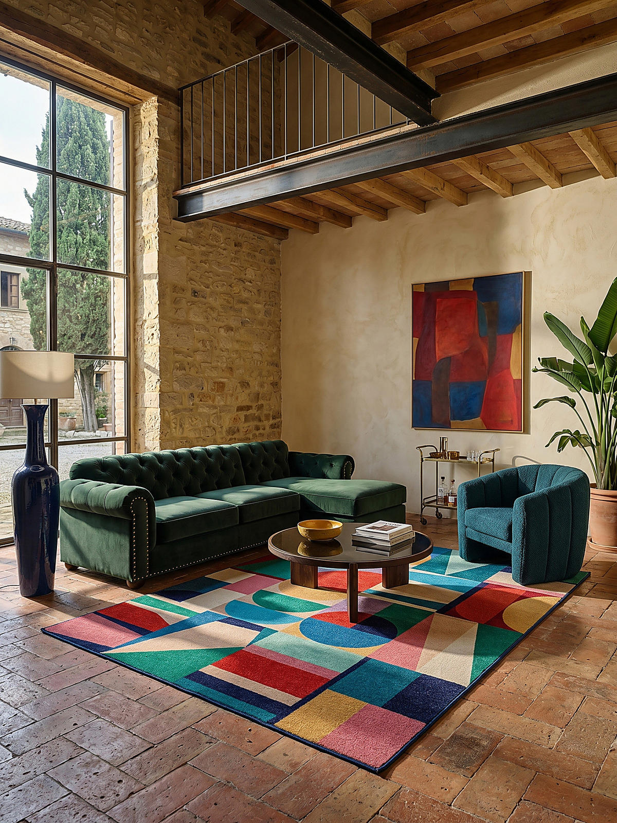 WOLLTEPPICH DAHLIA, geometrisch, aus Wolle, Bunt, 200 x 300 cm - Multicolor, Textil (300/200cm) - KADIMA DESIGN