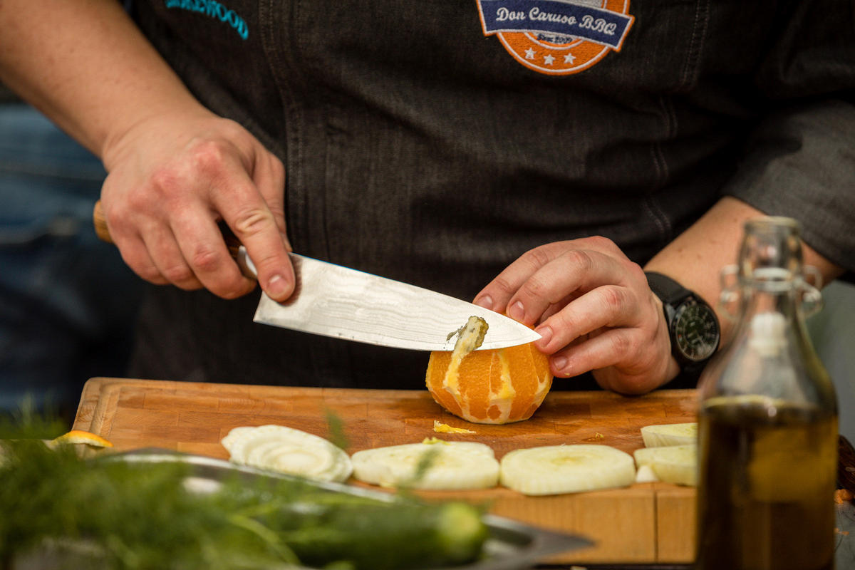 CHEFMESSER 20 cm - Braun, Holz/Metall (34cm) - Zayiko